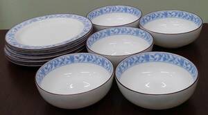 【10295U】 1円出品 たち吉 橘吉 TACHIKICHI 小鉢 小皿 5客 華 花 はな ハナ 食器 陶器 磁器 骨董 美術 芸術 工芸 現状品 2点まで同梱可