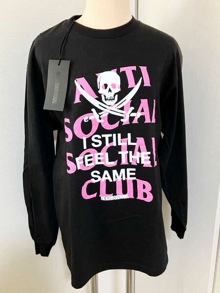 H71☆送料無料☆NEIGHBORHOOD×ANTI SOCIAL SOCIAL CLUB/アンチソーシャルクラブ ネイバーフッド 長袖Ｔシャツ Ｍサイズ 訳アリ 未使用