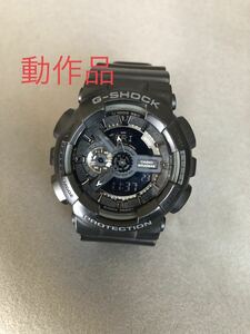 [TH7406] 動作品　CASIO カシオ G-SHOCK GA-110 5146 ブラック　腕時計　アナデジ　クォーツ　Gショック 樹脂バンド　ステンレススチール