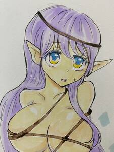 手描きイラスト ★おりオリジナル 原画 女の子 ★人魚姫　マーメイド