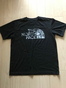 【レディースL】THE NORTH FACE 半袖Tシャツ ブラック ロゴ ノースフェイス Tシャツ 中古★着丈65身幅50