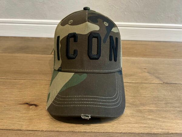 DSQUARED2　ICON BaseBall Cap キャップ カーキ美品 迷彩