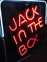 ジャックインザボックス★海外★Jack In The Box★ネオンサイン★看板★1980年代★ビンテージ★ダメージあり_画像4