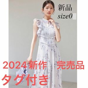 ★即日発送★新品未使用 SNIDEL スナイデル　Sustainableプリントプリーツワンピース　OWHT size0 Sサイズ