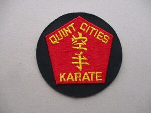 70s 空手 クワッドシティーズQUINT CITIES KARATE ビンテージ ワッペン/格闘技ビンテージvintageマーシャルアーツPatch武道パッチ武術 V193