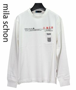 ★送料込み★ミラショーンのメンズ長袖Tシャツ　白(LL)6829