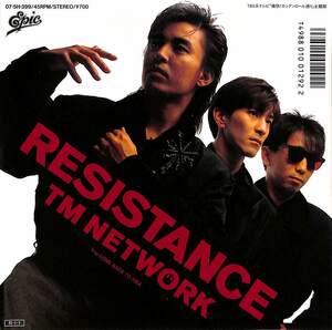 C00200728/EP/TMネットワーク(宇都宮隆・小室哲哉・木根尚登)「Resistance / Come Back To Asia (1988年・07-5H-399 Resistance)」