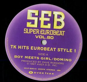 A00593039/12インチ/Domino / Virginelle「Super Eurobeat Vol. 80 - TK Hits Eurobeat Style 1(1997年：VEJT-89015)」