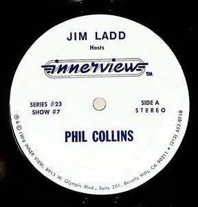 A00593377/12インチ/フィル・コリンズ (PHIL COLLINS・ジェネシス・GENESIS)「Jim Ladd Hosts Innerview (1982年・SERIES#23・SHOW＃7)」