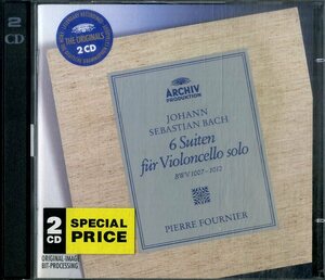 D00161066/CD2枚組/ピエール・フルニエ(Vc)「Bach / 6 Suiten Fur Violocello Solo (449-711-2・バロック)」