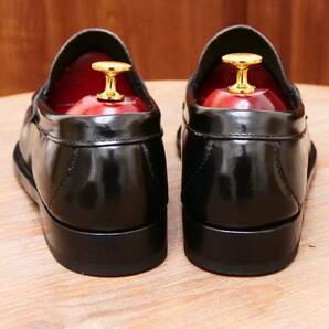 極美品◎【Earthbound footwear】コインローファー US8D 26.0cm ガラスレザー ビジネスカジュアル メンズ 革靴の画像5