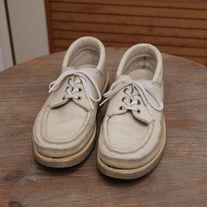 良品◎【Russell Moccasin】ダブルモカシン FISHING OXFORD フィッシングオックスフォード アイボリー ヌバック 7E 革靴の画像9