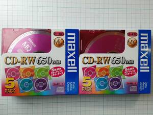 [ new goods. unused ] maxell CD-RW 650MB 5PACKx2