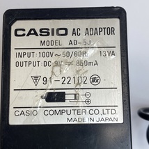 Casio AD-5J ACアダプター カシオ センターマイナス DC9V 850mA - r196_画像2