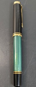 PELIKAN pelican fountain pen SOUVERAN Hsu be lane pen .18C-750 green .18K 18 gold 750