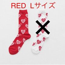 新品 HUMAN MADE Girls Don’t Cry 靴下 L ソックス HEART PATTERN SOCKS ガルドン ヒューマンメイド 赤 ガールズドントクライ 京都 red_画像1