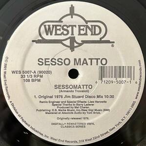 Sesso Matto - Sessomatto / オリジナルは勿論、Idjut Boysによるダビーでトリッピーなエディットも2ヴァージョン収録した人気盤！