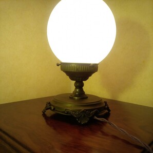 大正ロマン テーブル電気スタンド バースタンド 真鍮金具日本製 小さな照明器具の画像1