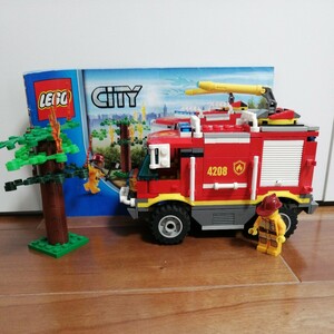 中古★ LEGO CITY レゴ シティ4208 消防車★フォレストファイアー 4WDトラック 不足部品あり 入手困難 レア レゴブロック