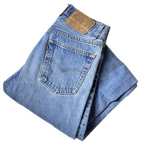 90年代の名作! 90s USA製 Levi's リーバイス 501 0000 ヴィンテージ ハイウエスト ジーンズ デニムパンツ 色落ち 脇割り W29 メンズ 古着