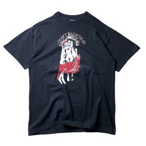 激レア! 90s USA製 Jane's Addiction ジェーンズアディクション SOF TEE ヴィンテージ バンド 半袖 Tシャツ ブラック 黒 L メンズ古着 希少