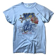 激レア! 70s yes イエス ヴィンテージ TOURMATO TOUR 1978 オフィシャル プリント バンド 半袖 Tシャツ ブルー 水色 メンズ? 古着 希少_画像1