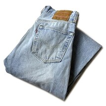 名作復刻! USA製 Levi's リーバイス 501 '93 BIG E ヴィンテージ ハイウエスト テーパード ジーンズ デニムパンツ 赤耳 W28 メンズ 古着_画像1