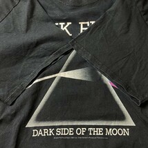 狂気! Pink Floyd ピンクフロイド The Dark Side of the Moon 2015年 オフィシャル バンド Tシャツ ブラック 黒 大きいサイズ メンズ 古着_画像5