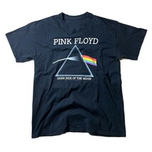 狂気! Pink Floyd ピンクフロイド The Dark Side of the Moon 2015年 オフィシャル バンド Tシャツ ブラック 黒 大きいサイズ メンズ 古着_画像1