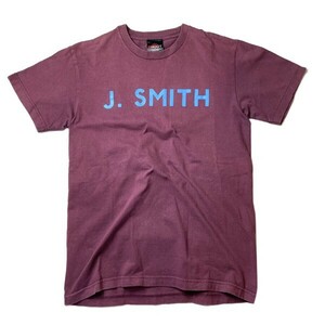 ブリットポップ! 00s TRAVIS トラヴィス J.SMITH ロゴ プリント バンド 半袖 Tシャツ エンジ色 Mサイズ メンズ 古着 希少 UKロック