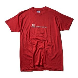 アドバタイジング! 80s USA製 Hanes ヴィンテージ THREE PHOENIX COMPANY 企業ロゴ プリント 半袖 Tシャツ レッド 赤 白 L メンズ 古着