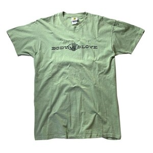 オールドサーフ! 90s USA製 BODY GLOVE ボディグローブ ヴィンテージ ロゴ プリント 半袖 Tシャツ グリーン 緑 Lサイズ メンズ 古着 希少