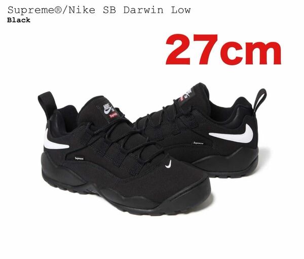 Supreme × Nike SB Darwin Low Black 27cm