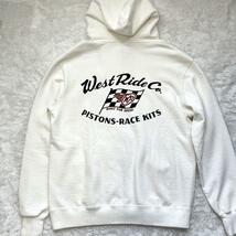 WEST RIDE ウエストライド チェッカーフーディ フルジップ　size 40 / CHECKER HOODIE パーカー 羽織　チェッカーフラッグ　ホワイト　40_画像8