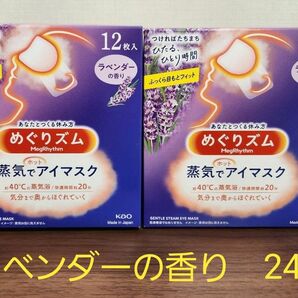 めぐりズム 蒸気でホットアイマスク ラベンダーの香り　24枚