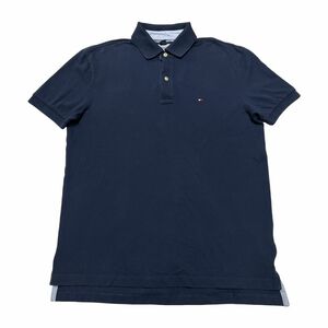 TOMMY HILFIGER トミーヒルフィガー 半袖ポロシャツ ネイビー M