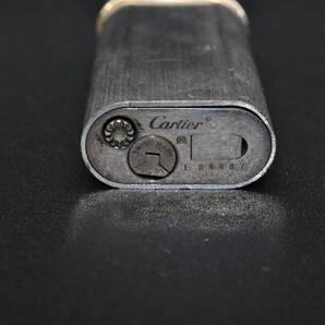 1円～ 着火確認済み Cartier カルティエ トリニティ ローラー オーバル 楕円形 シルバー ガスライター 喫煙グッズ 喫煙具の画像5