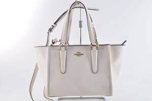 COACH Coach F11925 handbag shoulder bag hand .. bag shoulder .. bag 2way leather leather white plain pattern none α3F5162