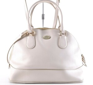 COACH Coach F33909 handbag shoulder bag hand .. bag shoulder .. bag 2way leather leather white plain pattern none α3G5572