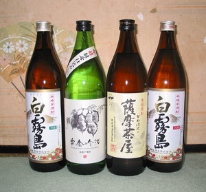 送料無料あり！本格芋焼酎（白霧島/白金吟酒/薩摩茶屋）900ml×12本セット100円スタート