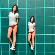 1/32 1/43 JK フィギュア2体　体操服　女子高生　1/64より大　完成品　リアルフィギュア_画像2