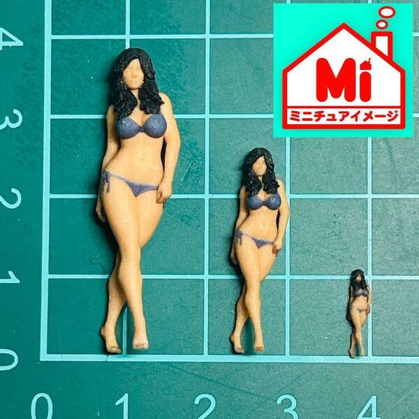 1/43 1/64 Nゲージ　水着女性　フィギュア　完成品　ミニカーに