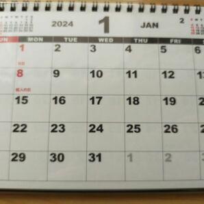 2024 卓上カレンダー シンプル 書き込める B6サイズ ダブルリング