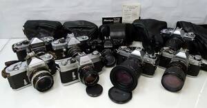 K/ フィルムカメラ　Canon　Nikon　MAMIYA　PETRI　AE-1　AV-1　Nikomat　おまとめ　8点　ジャンク　0531-2
