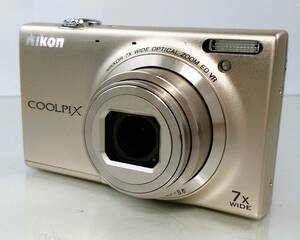 K/ Nikon　ニコン　COOLPIX S6100　コンパクト デジタルカメラ　シャンパンシルバー　16.0メガピクセル　0502-2