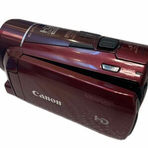 値下げしました【バッテリー2個、SDカード付き】Canon ビデオカメラ ワインレッド ivis HF M51