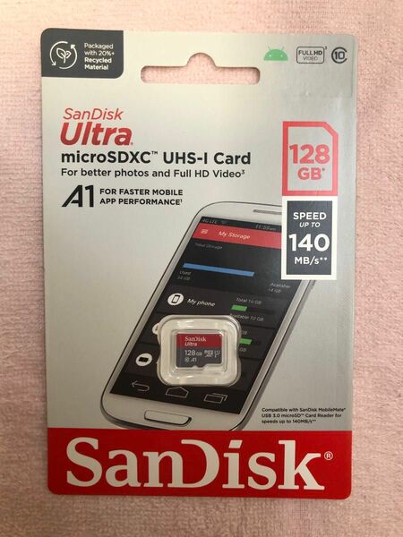 SanDisk (サンディスク) 128GB Ultra microSDXC UHS-I メモリーカード - 最大140MB/秒