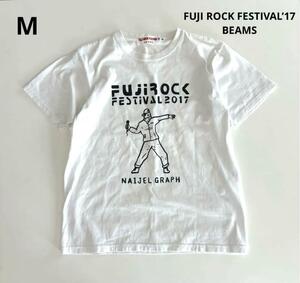 BEAMS Beams FUJI ROCK collaboration T-shirt cotton M Fuji lock 