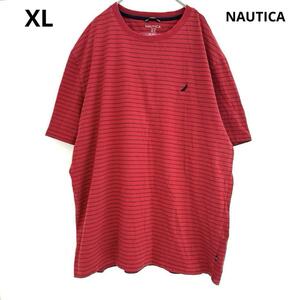 NAUTICA ノーティカ 半袖 Tシャツ ボーダー 刺繍 ビックサイズ XL