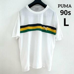 PUMA プーマ 90s ヒットユニオン Tシャツ 古着 L レゲエ柄